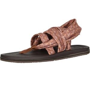 Sanuk Yoga Sling 3 in Argan Oil Dragonfly women’s sandals 11m